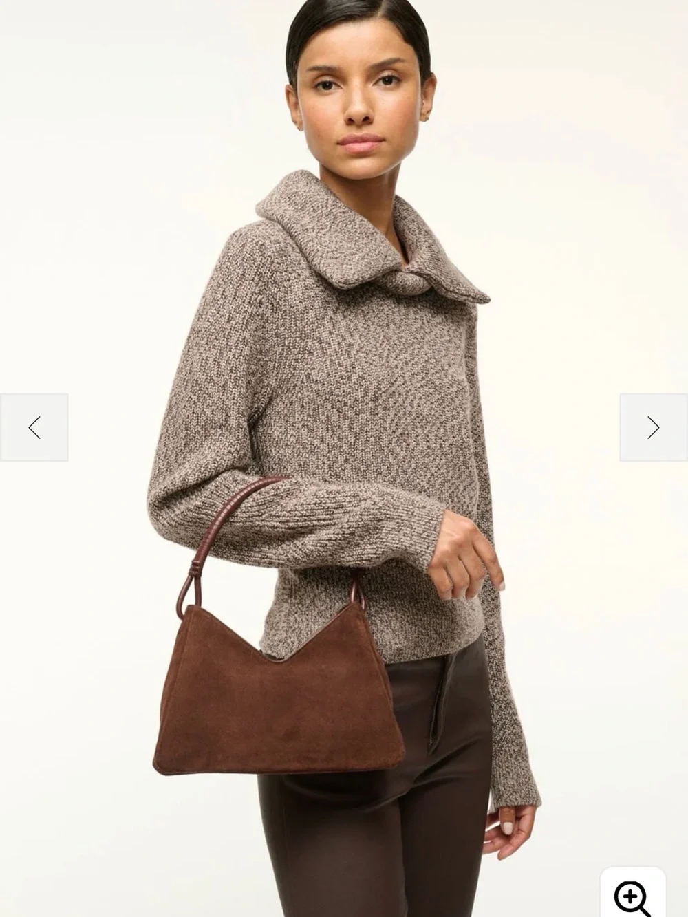 STAUD Valerie Suede Shoulder Bag - Picture 2 of 5